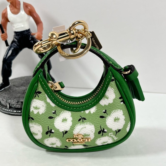 Coach Accessories - Coach Mini Carmen Bag Charm With Floral Print NWT